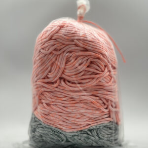 Macramé Polyester Rose et Gris — Sachet 1 KG
